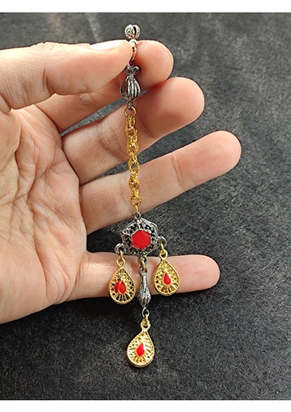 Usta İşçilikli Gümüş Kaplama Tesbih Püskülü