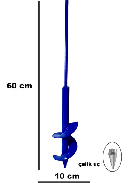 Fide Dikme Toprak Burgusu Matkap Ucu 60X10 Cm