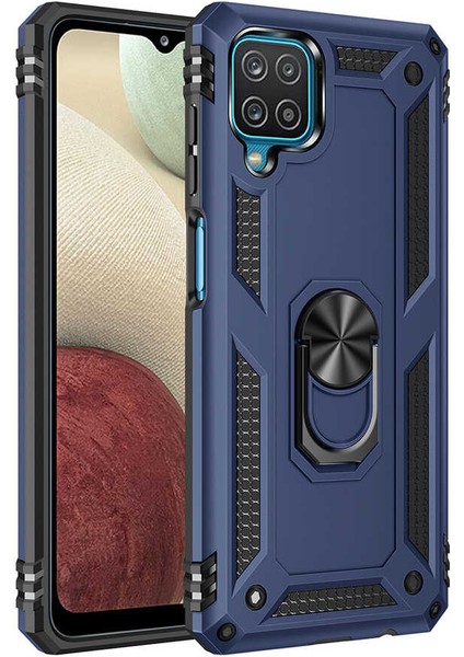 Samsung Galaxy A12 Kılıf Vega Yüzüklü Standlı