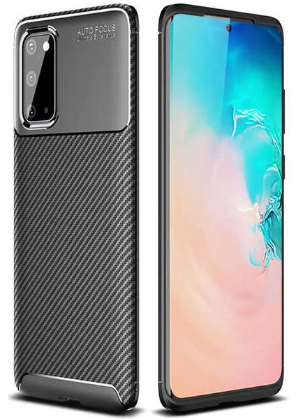 Samsung Galaxy S20 Kılıf Negro Karbon Desen Silikon