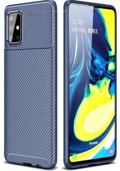 Samsung Galaxy A71 Kılıf Negro Karbon Desen Silikon