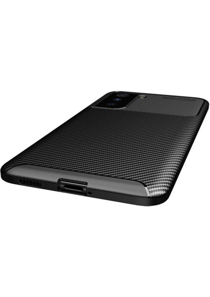 Samsung Galaxy S21 Kılıf Negro Karbon Desen Silikon