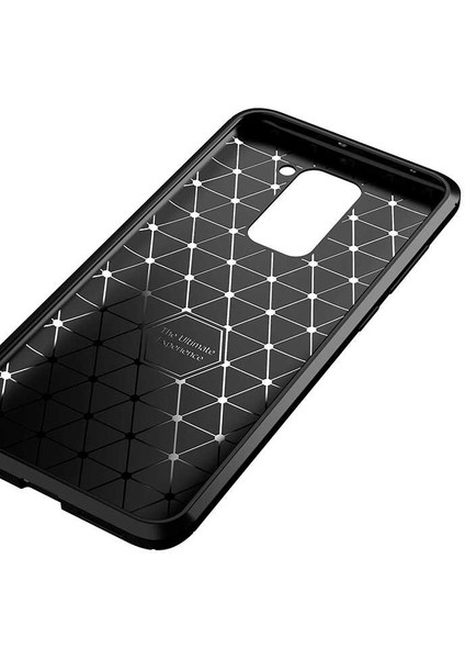Xiaomi Redmi Note 9 Kılıf Negro Karbon Desen Silikon + Ekran Koruyucu