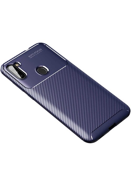 Samsung Galaxy M11 Kılıf Negro Karbon Desen Silikon + Ekran Koruyucu