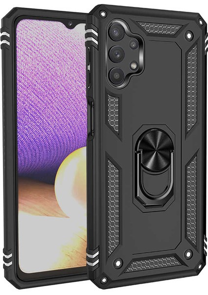 Samsung Galaxy A13 4g Kılıf Vega Yüzüklü Standlı + Ekran Koruyucu