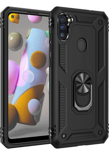 Samsung Galaxy A11 Kılıf Vega Yüzüklü Standlı