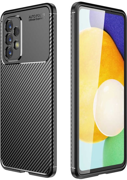 Samsung Galaxy A53 Kılıf Negro Karbon Desen Silikon + Ekran Koruyucu