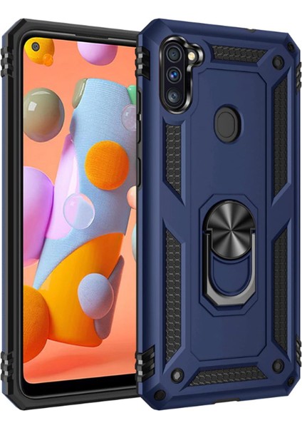 Samsung Galaxy M11 Kılıf Vega Yüzüklü Standlı