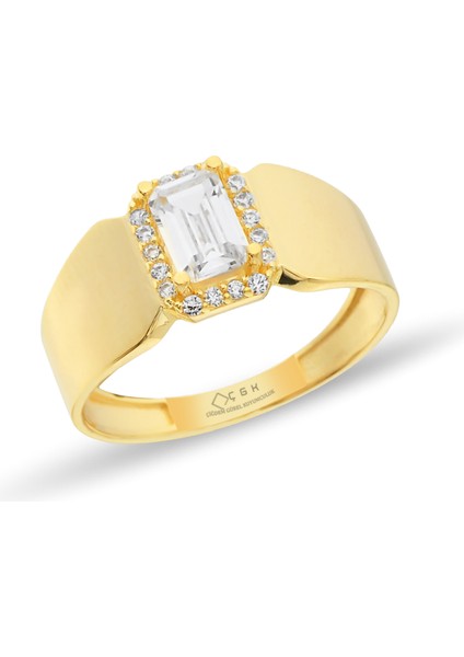 Aynalı Baget Altın Yüzük CGKYZK0100 fiyatları