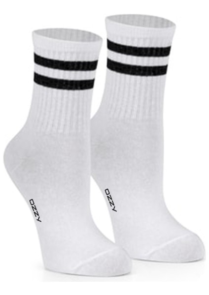 Ozzy Socks 6lı Bayan Kolej Çorabı Sarı Gri Beyaz