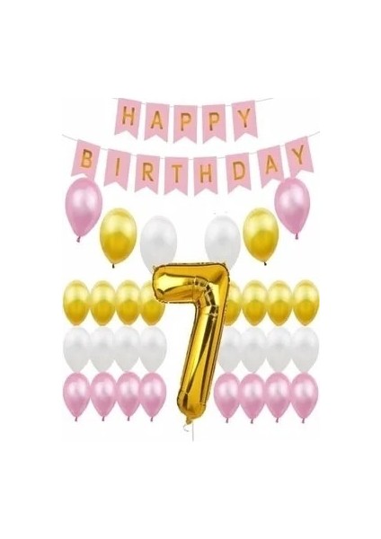 Doğum Günü Numarası Balonlar Parti Süslemeleri Mutlu Doğum Günü