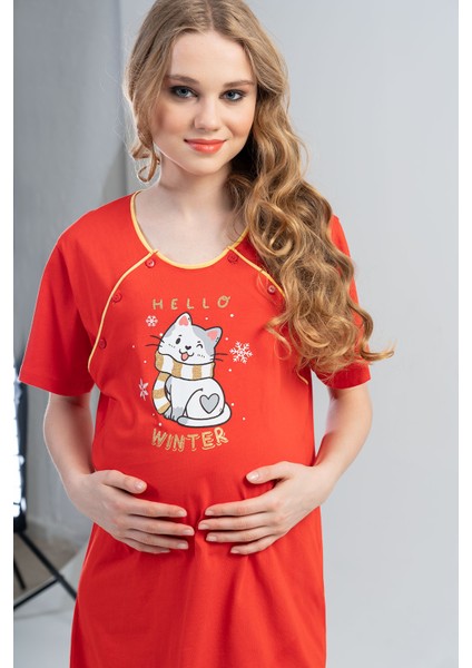 Kadın P.suprem Cıft Patlı Kısa Kol Hamıle Tunık modelleri