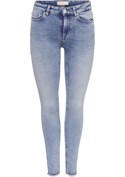 15263454-22K Onlblush Mıd Sk Ank Raw Dnm REA694 Noos Kadın Jeans Pantolon