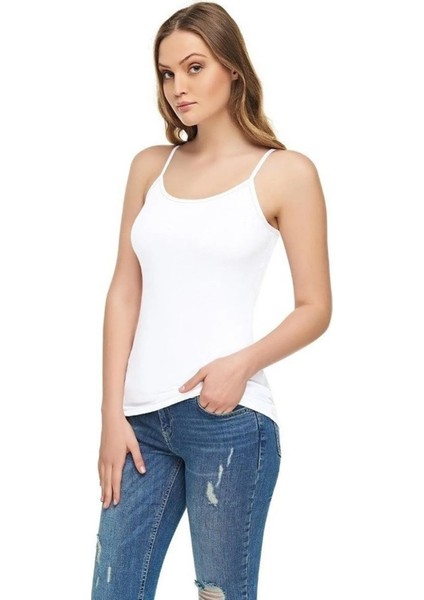 Kadın Modal Likralı Ip Askılı Atlet 2001- 9 Adet