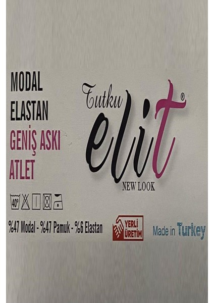 Kadın Modal Likralı Geniş Askılı Atlet 2002 - 6 Adet