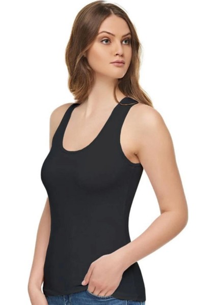 Kadın Modal Likralı Geniş Askılı Atlet 2002 - 6 Adet fırsatları