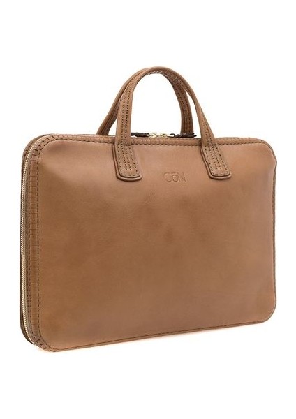 Deta Gri Soft Deri Unisex Laptop & Evrak Çantası 09 150 Deta