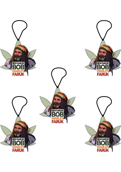 5'li Set Bob Marley Faruk Tasarımlı Oto Kokusu