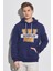 Regular Fit Normal Kesim %100 Pamuk Kapüşonlu Mavi Sweatshirt 1