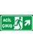 Acil Çıkış (Sağ Yukarı Yön) Levhası 1