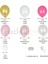 Gold Pembe Beyaz Balon Zinciri Seti Konsept 3 3