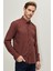 ALTINYILDIZ CLASSICS Erkek Antrasıt-kırmızı Slim Fit Dar Kesim Düğmeli Yaka Flanel Gömlek 1