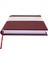 Kareli Defter - %100 El Yapımı, El Dikişi (İplik Dikiş) Özel Tasarım – Termo Deri Ciltli, “Benzersiz Ürün” A/5 Bordo 5