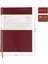 Kareli Defter - %100 El Yapımı, El Dikişi (İplik Dikiş) Özel Tasarım – Termo Deri Ciltli, “Benzersiz Ürün” A/5 Bordo 7