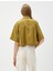 Oversize Crop Gömlek Cepli Kısa Kollu Modal Karışımlı 4