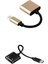 2pcs Adaptör Şarjı ve Kulaklık 2 Arada 1 Tip-C Ila 3,5 mm Aux Audio Kablosu (Yurt Dışından) 1