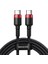 100W Pd 2.0 Qc 3.0 Premium Tip-C Kablo Braide Tel Için Huawei Cep Telefonları Kırmızı Siyah (Yurt Dışından) 4