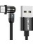 360 ° ve 180 ° Örtülü Şarj USB Kablosu Mikro Telefon Siyahı 0.5m Type-C (Yurt Dışından) 1