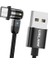 360 ° ve 180 ° Örtülü Şarj USB Kablosu Mikro Telefon Siyahı 0.5m Type-C (Yurt Dışından) 2