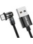360 ° ve 180 ° Örtülü Şarj USB Kablosu Mikro Telefon Siyahı 0.5m Type-C (Yurt Dışından) 3