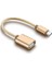 Örgülü Tip-C Erkek USB Kadın Adaptörü Otg Veri Sync Kablo Kordon Gümüş (Yurt Dışından) 5