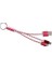 Kablo USB Şarj Cihazı Anahtar Zinciri Kırmızı (Yurt Dışından) 2
