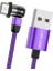 540 Manyetik Şarj USB Kablosu 360 180 Mor 2 M Tip-C (Yurt Dışından) 2