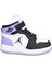 1517 Anatomik Taban Unisex Çocuk Boğazlı Sneakers Ayakkabı - NKT01517-SIYAH Mor-27 3