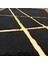 Siyah Gold Bordürlü Peluş Halı 170 x 240 cm 2