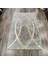 Gri Gold Bordürlü Peluş Halı 80 x 150 cm 1