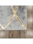 Gri Gold Bordürlü Peluş Halı 80 x 150 cm 2