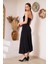 Siyah Straplez Bodycon Elbise DM1006 2