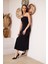 Siyah Straplez Bodycon Elbise DM1006 4
