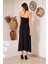 Siyah Straplez Bodycon Elbise DM1006 5