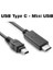 30 cm Typec Mini USB Kablo Typec 5 Pin Kablo Mini USB Type-C Kablo 2