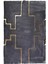 Gold Varaklı Gri Peluş Halı 140 x 200 cm 1