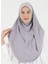 Mikro Krep Türban Şal Koyu Gri Ecardin 1