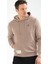 Vizon Regular Fit Düz Pamuklu Kapüşonlu Kanguru Cep Erkek Sweatshirt - XC2173 1