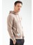 Vizon Regular Fit Düz Pamuklu Kapüşonlu Kanguru Cep Erkek Sweatshirt - XC2173 4