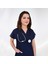 Lacivert Renk Soft Likra Hemşire Hastane Doktor Cerrahi Takım Üniforma 3
